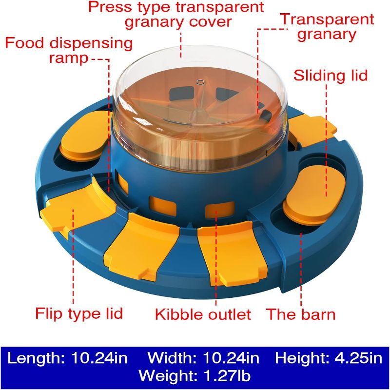 Photo 2 of Dog Puzzle Toy Dogs Brain Stimulation Mentally Stimulating Toys Beginner Puppy Treat Food Feeder Dispenser Advanced Level 2 in 1 Interactive Games for Small/Medium/Large Aggressive Chewer Gift B
