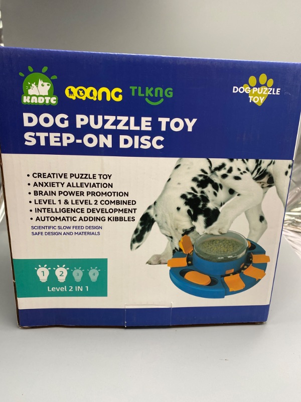 Photo 4 of Dog Puzzle Toy Dogs Brain Stimulation Mentally Stimulating Toys Beginner Puppy Treat Food Feeder Dispenser Advanced Level 2 in 1 Interactive Games for Small/Medium/Large Aggressive Chewer Gift B
