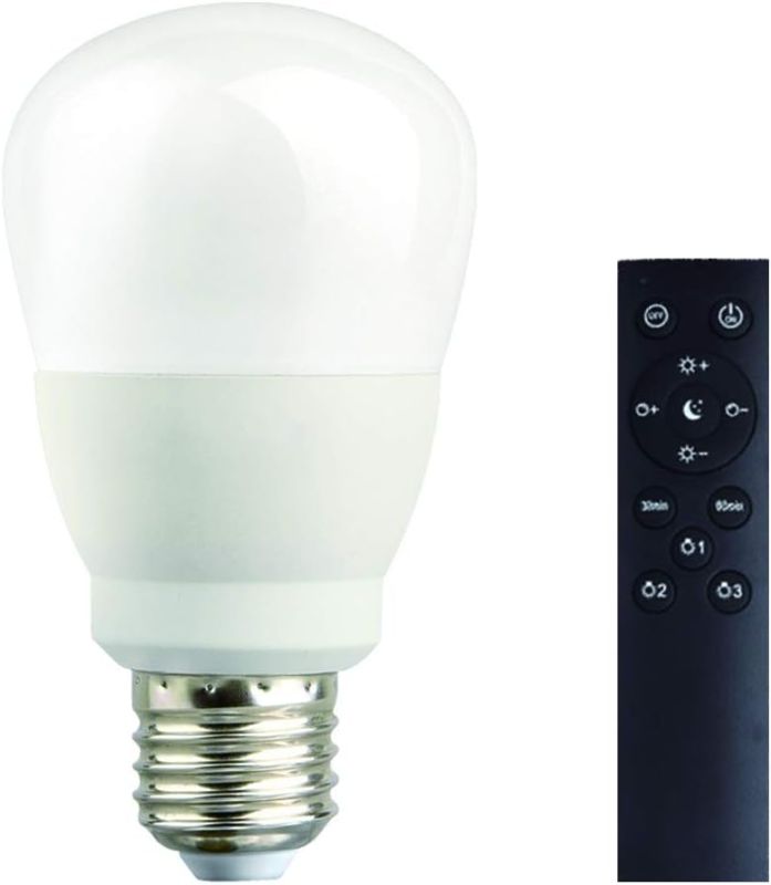 Photo 1 of LED Intelligent Remote Control Bulb, Timed Off 12WE27 Two-Color Stepless Dimming Bulb
