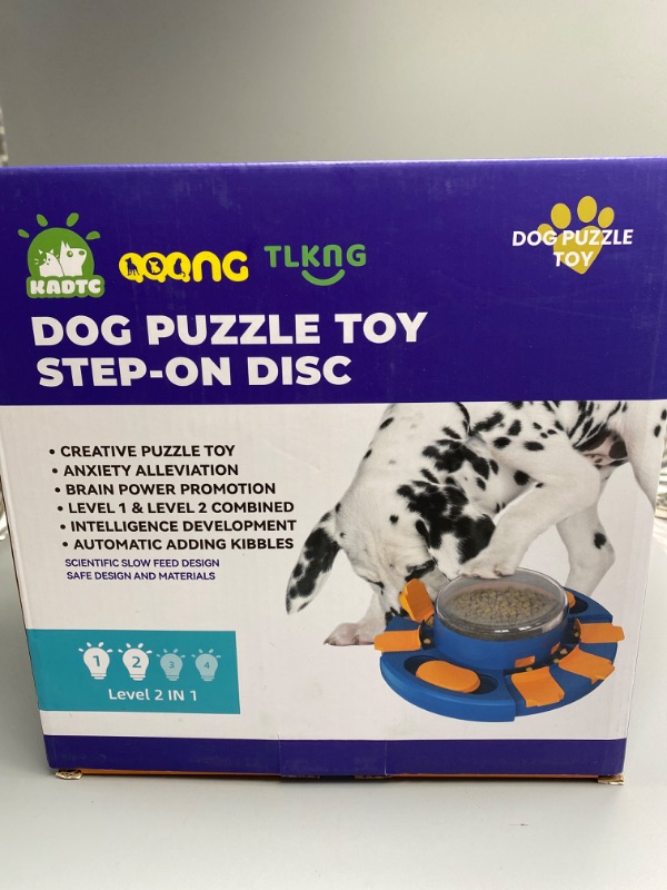 Photo 4 of Dog Puzzle Toy Dogs Brain Stimulation Mentally Stimulating Toys Beginner Puppy Treat Food Feeder Dispenser Advanced Level 2 in 1 Interactive Games for Small/Medium/Large Aggressive Chewer Gift B
