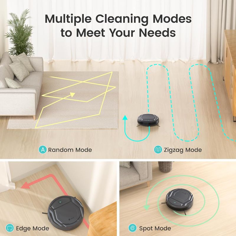 Photo 3 of Lefant M210 Pro Robot Vacuum, 2200Pa Strong Suction, WiFi/APP/Alexa, 120 Min Runtime, Self-Charging Robotic Vacuum Cleaner, Slim, Quiet, 6 Cleaning Modes Ideal for Pet Hair, Hard Floors
