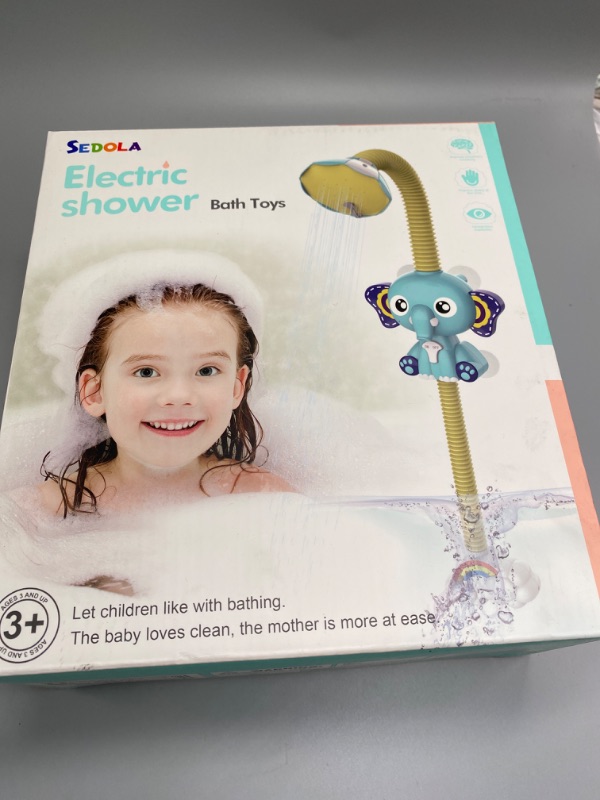 Photo 3 of Baby Bath Shower Baby Bath Toys Elephant Water Pumps and Trunk Spout Rinser for Newborn Babies Bath Toys
