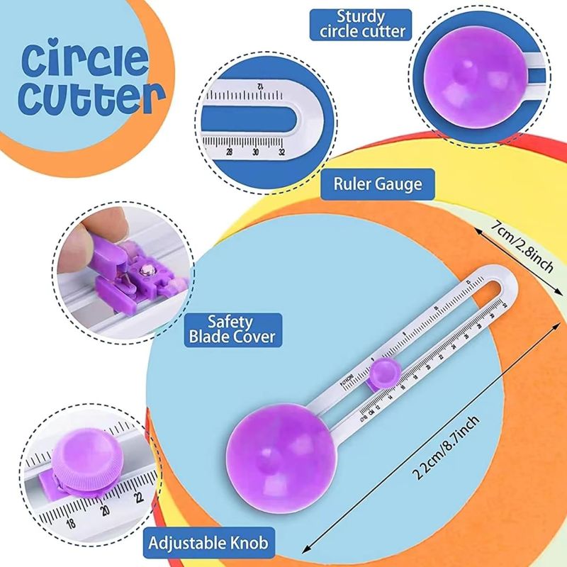 Photo 2 of Circle Cutter, Circle Cutter for Paper Crafts, Paper Circle Cutter, Circle Paper Cutter, Circle Cutter Paper, Circular Cutter, Cardboard Circle Cutter, Adjustable Circle Cutter, Craft Cutting Tools
