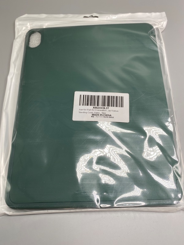 Photo 1 of Arae iPad Air 4/5 10.9inch Portable Electronic Device Cover, Green Multi-Angle Viewing Kickstand, Pencil Holder, Auto Wake/Sleep