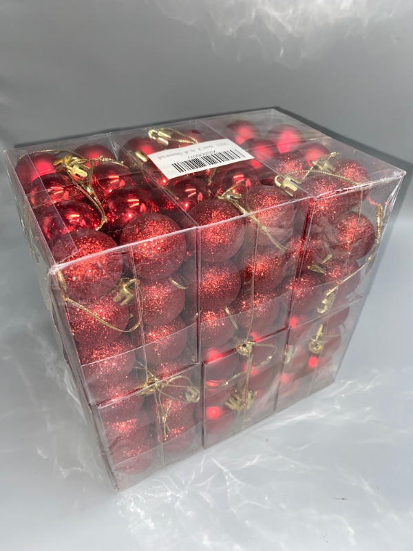 Photo 1 of 30mm/1.18 inch Christmas Ball 6/Set 144 PCS Shatterproof Christmas Ornaments Christmas Tree Ornament Set Ball Ornaments