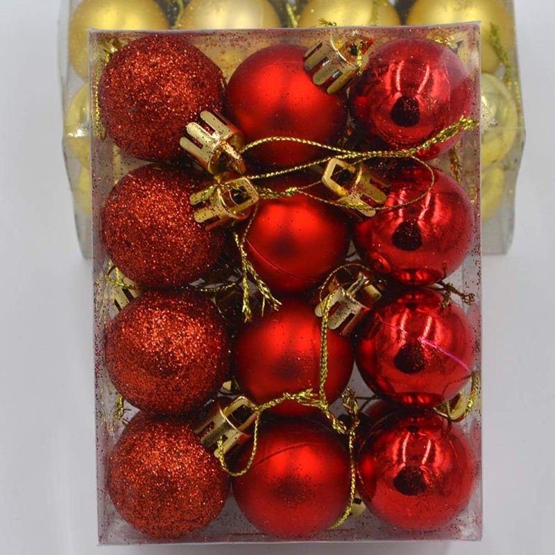 Photo 2 of 30mm/1.18 inch Christmas Ball 6/Set 144 PCS Shatterproof Christmas Ornaments Christmas Tree Ornament Set Ball Ornaments