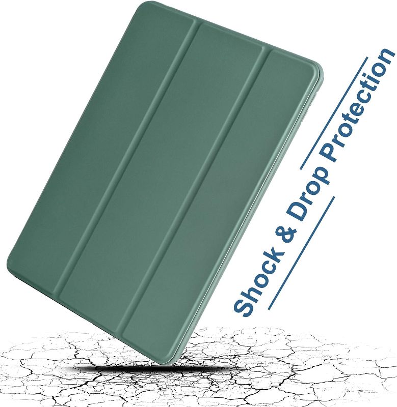 Photo 1 of Arae iPad Air 4/5 10.9inch Portable Electronic Device Cover, Green Multi-Angle Viewing Kickstand, Pencil Holder, Auto Wake/Sleep
