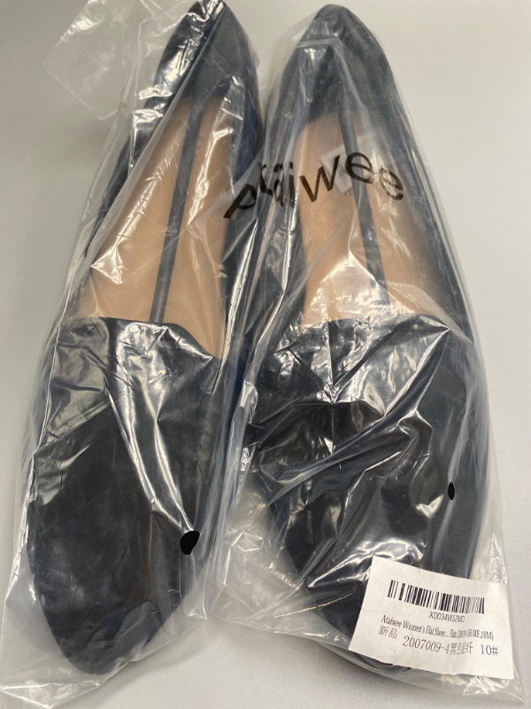 Photo 2 of Size 10 Black Ataiwee Women's Flats Shoes - Suede Round Toe Office Slip On Ballet Shoes.
