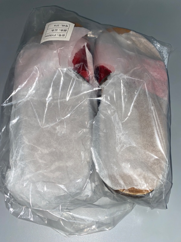 Photo 1 of Size 8 GIRLS BIRKIN SLIPPERS - RED