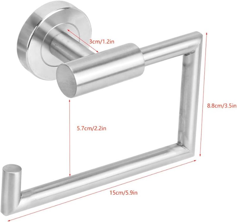 Photo 1 of Toilet Paper Roll Holder, Stainless Steel Brushed Nickel Wall Mount Dispenser for Kitchen Bathroom Hotel
