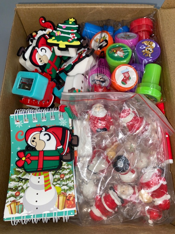 Photo 1 of 150 PCS Christmas Party Favor Assortment Treasure Gifts Bulk Christmas Stocking Stuffers Carnival Prizes Xmas Goodie Bag Filler School Classroom Rewards Christmas Pinata Stuffers for Boys Girls(Set 2)
