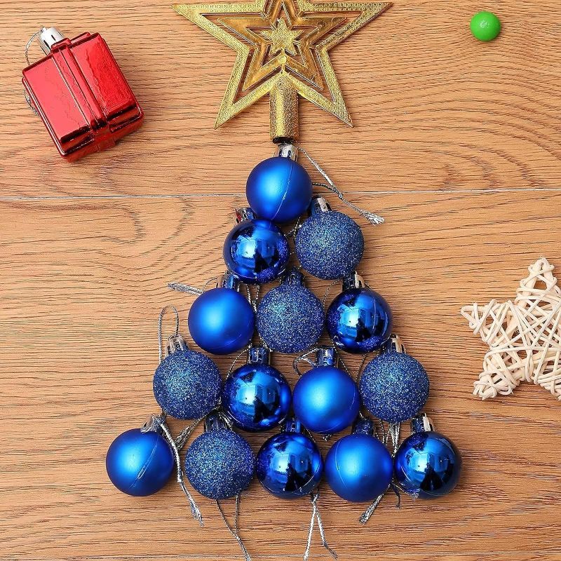 Photo 2 of Christmas Ball decoration 144 pieces (3cm/1.18 "), Christmas pendant Christmas tree ornaments Christmas table decoration Party festive wedding decoration ball (blue)
