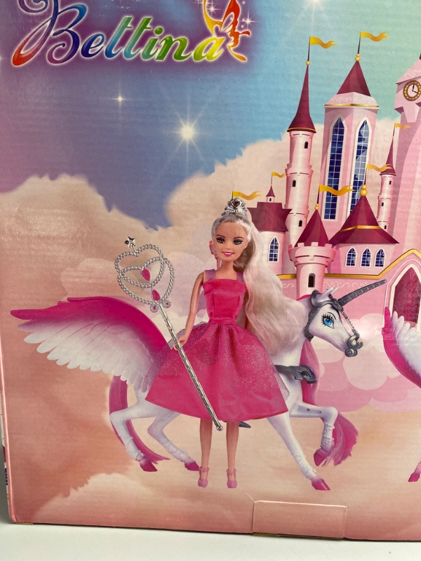 Photo 3 of BETTINA Magic Light Unicorn & Princess Doll, Unicorn Toys for Girls 3+, Unicorn Gifts for Christmas Birthday for Kids Aged 3 4 5 6 7 8
