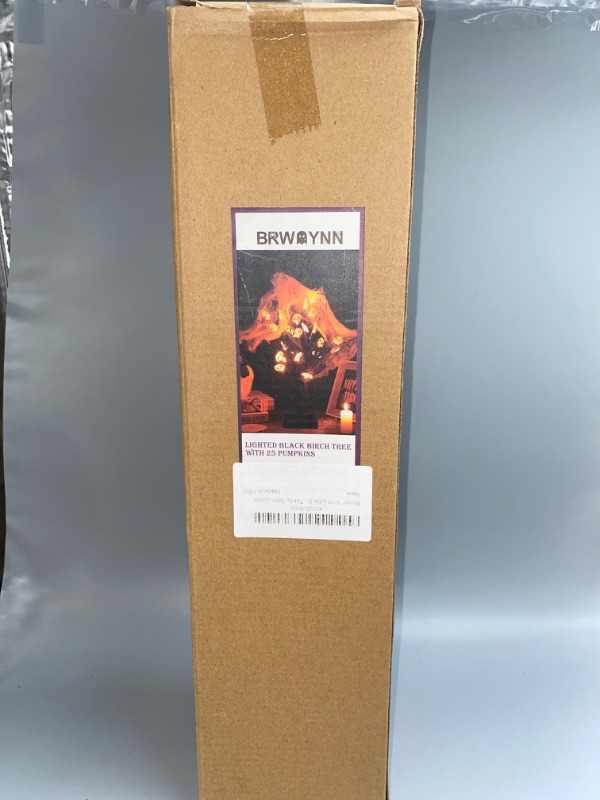 Photo 1 of [Timer] Halloween Decor 18 Inch Black Halloween Tree with 24 LED Pumpkin Light, USB/Battery Operated Lighted Birch Tree Spooky Halloween Table Decorations Indoor Outdoor for Home Room Party
