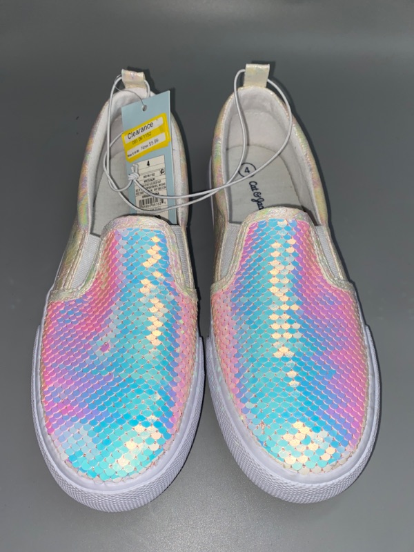 Photo 2 of Girls' Aliki Flip Sequin Slip-on Sneakers - Cat & Jack™ White 4
