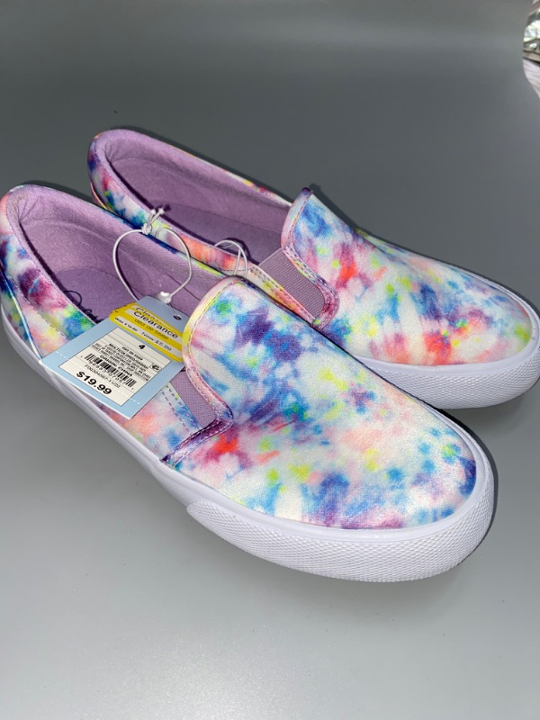 Photo 3 of Girls' Sariah Striped Speckle Print Slip-on Sneakers - Cat & Jack™ 4
