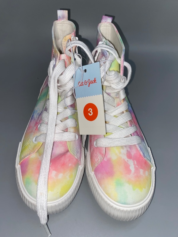 Photo 2 of Girls' Cora Tie-Dye Zipper Lace-up Sneakers - Cat & Jack™ 3
