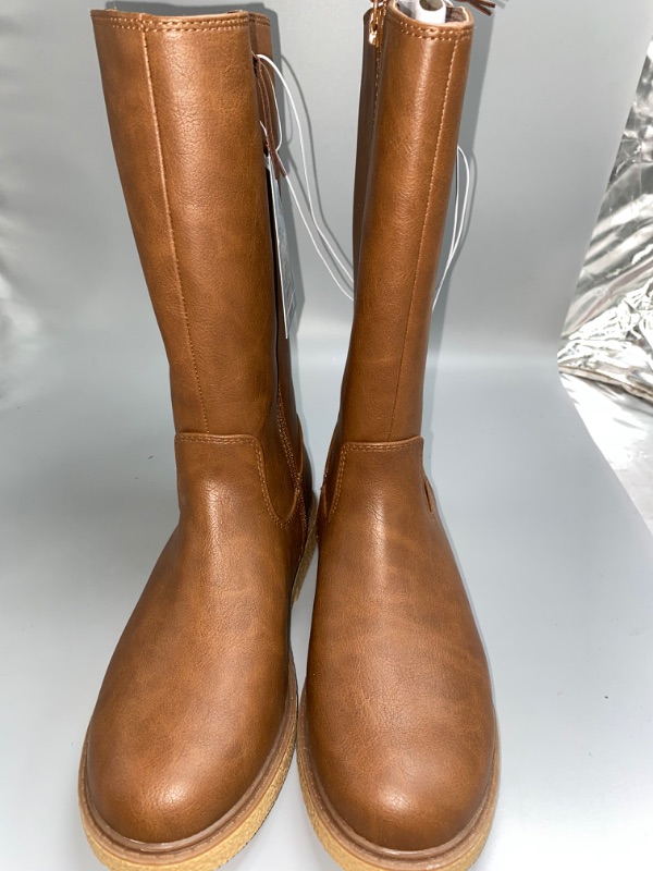 Photo 2 of Size 3 - Girls' Alaina Riding Boots - Cat & Jack™ Cognac
