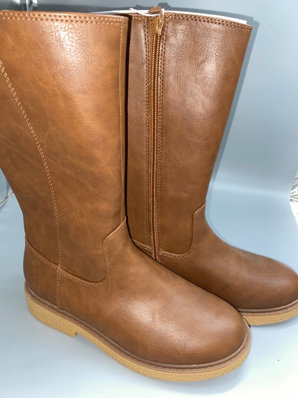 Photo 3 of Size 3 - Girls' Alaina Riding Boots - Cat & Jack™ Cognac
