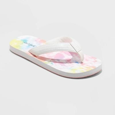 Photo 1 of Girls' Ava Tie-Dye Slip-on Thong Sandals - Cat & Jack™ L(4-5)
