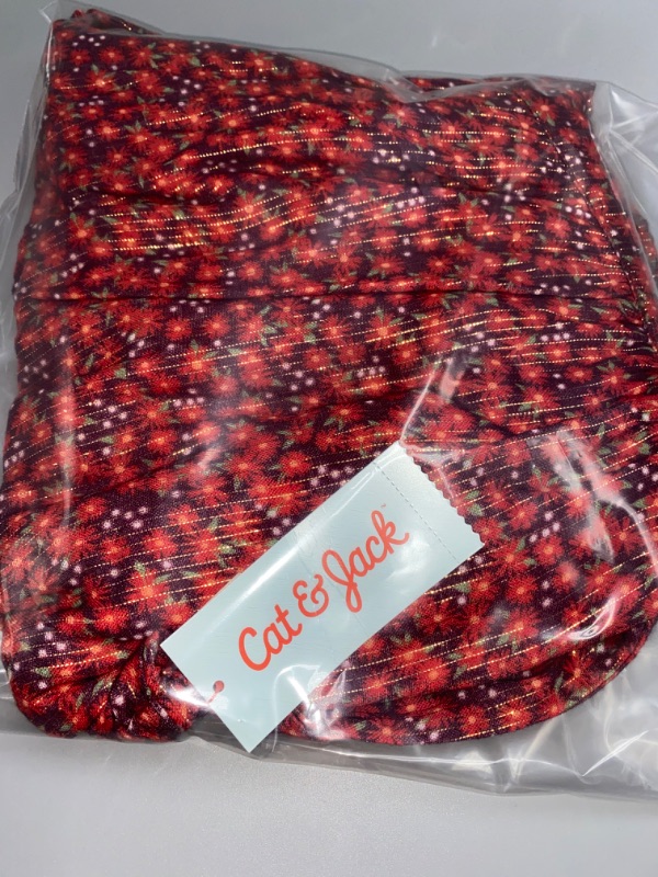 Photo 1 of Girls' Long Sleeve Woven Mini Floral Dress - Cat & Jack™ Burgundy XS(4/5)
