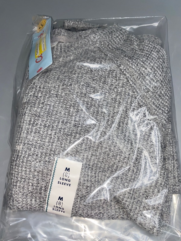 Photo 2 of Girls' Cozy Waffle Pullover - Cat & Jack™ Heather Gray M
