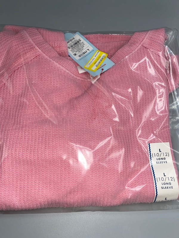 Photo 2 of Girls' Cozy Waffle Pullover - Cat & Jack™ Dusty Pink L
