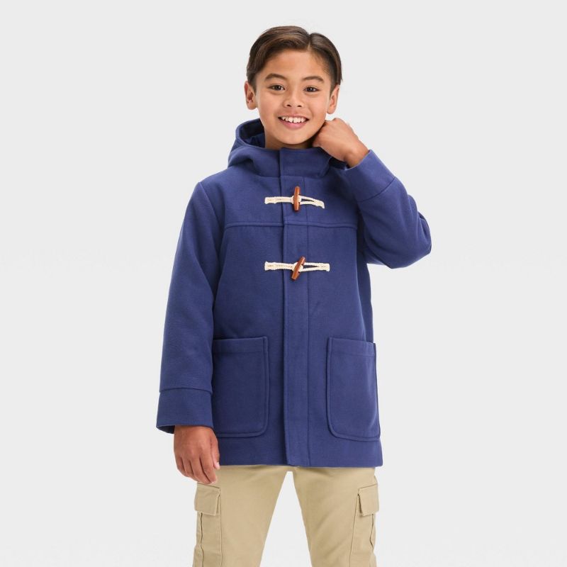 Photo 1 of Boys' Faux Wool Jacket - Cat & Jack™ Navy Blue M(8)
