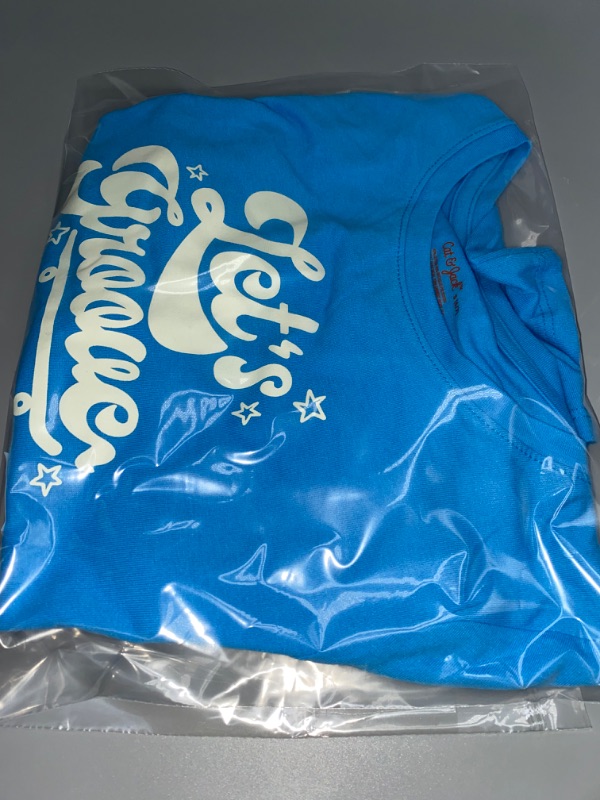 Photo 2 of Girls' Long Sleeve 'Let's Groove' Graphic T-Shirt - Cat & Jack™ Bright Blue S(6/7)
