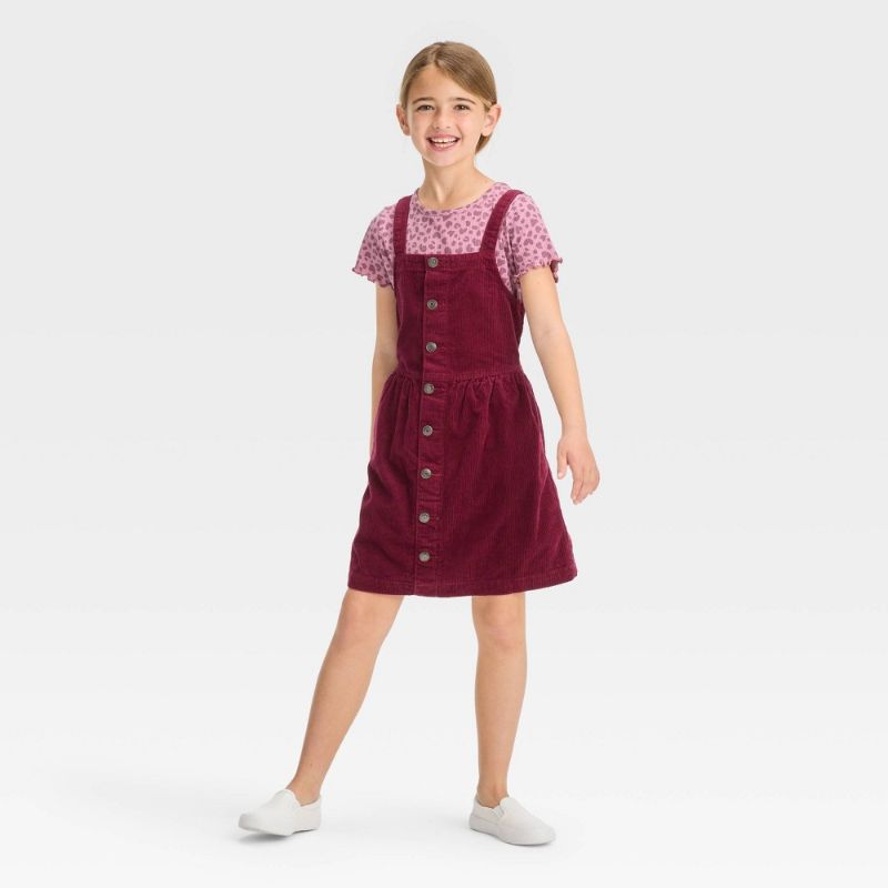 Photo 1 of Girls' Corduroy Skirtall - Cat & Jack™ Red M(8)
