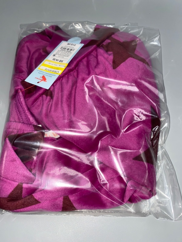 Photo 2 of Girls' Microfleece Star Pullover Sweatshirt - Cat & Jack™ Magenta XS(4/5)
