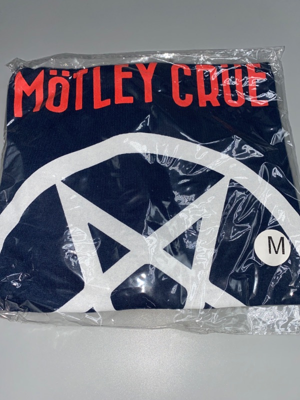 Photo 1 of Medium Navy Blue Mötley Crüe – Pentagram Logo T-Shirt
