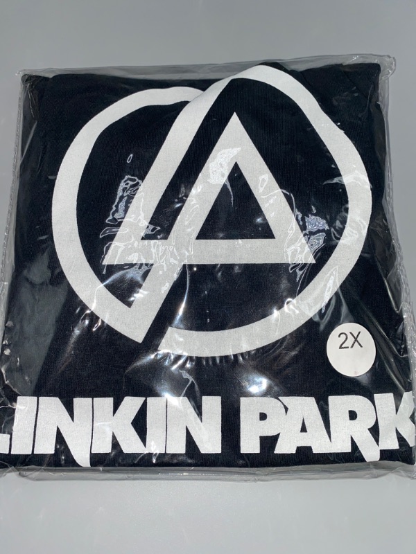 Photo 2 of 2X Black And White Linkin Park Men Women Shirt 3D Print Couple Short Sleeve Crew Neck Tee Neck Fashion T Shirts Apparel
