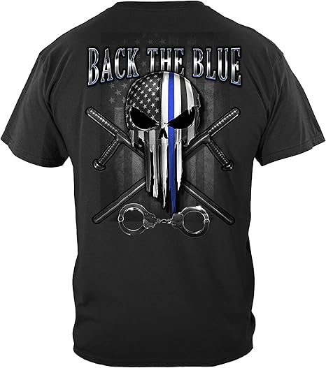 Photo 1 of Medium Black Thin Blue Line T Shirt - Law Enforcement Gear for Men - Law Enforcement - FF2400
