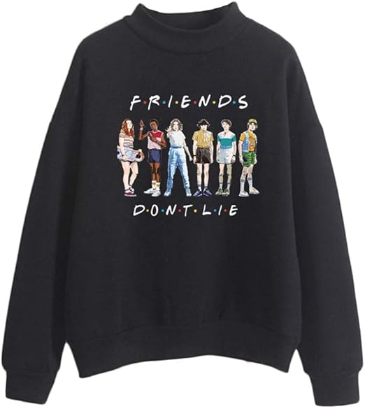 Photo 1 of Large Youth (11/12) Womens Casual Friends Letter Print Long Sleeve Hoodie Pullover Sweatshirt 
