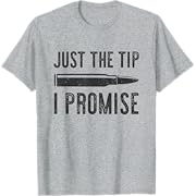 Photo 1 of 3XL Grey Just the Tip Promise 2nd Amendment Funny Gun T-Shirt 