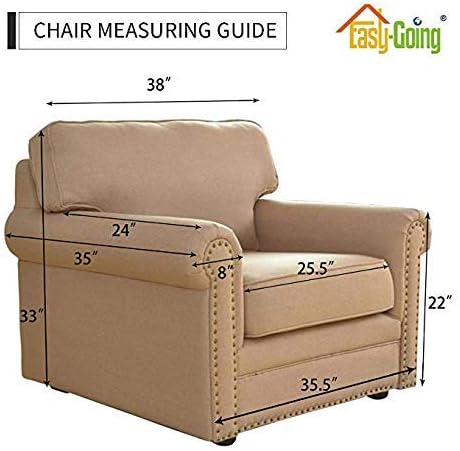 Photo 2 of Easy-Going Reversible Loveseat Couch Cover for 2 Cushion Couch Sofa Cover for Dogs Water Resistant Furniture Protector with Foam Sticks Elastic Straps for Pet (Loveseat, Brown/Beige)
