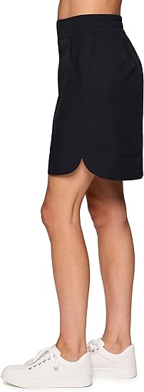 Photo 3 of M RBX Active Longer Length Skort for Women, Quick Drying Woven Pickleball Golf Skort with Pockets for Tennis, Hiking, Running
