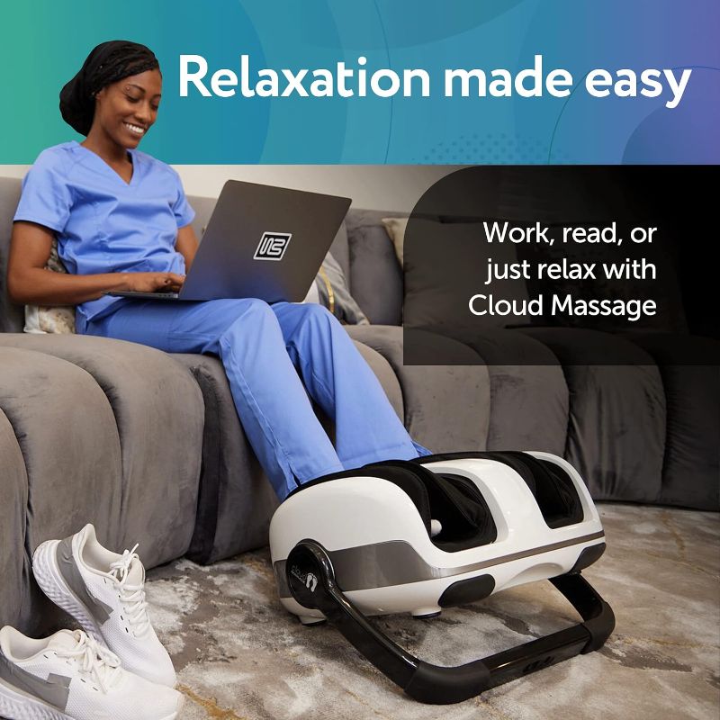 Photo 6 of Cloud Massage Shiatsu Foot Massager with Heat - Feet Massager for Relaxation, Plantar Fasciitis Relief, Neuropathy, Circulation, and Heat Therapy - FSA/HSA Eligible (White)