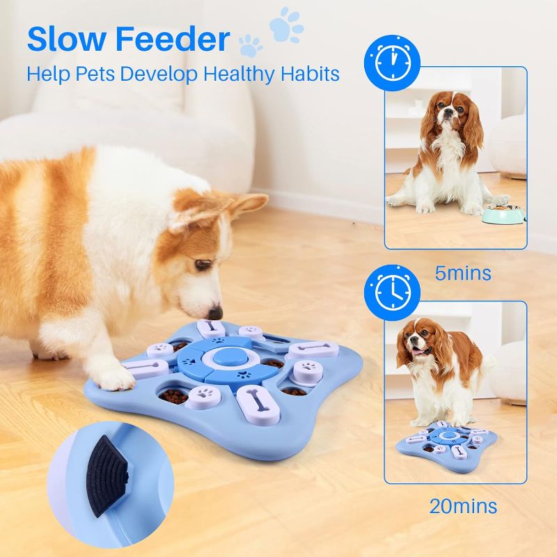 Photo 3 of Interactive Dog Puzzle Toys for Large Medium Small Smart Dogs, Squeaky Enrichment Mentally Stimulation Toys for Training, Dog Treat Chew Toy for Puppy&Cats