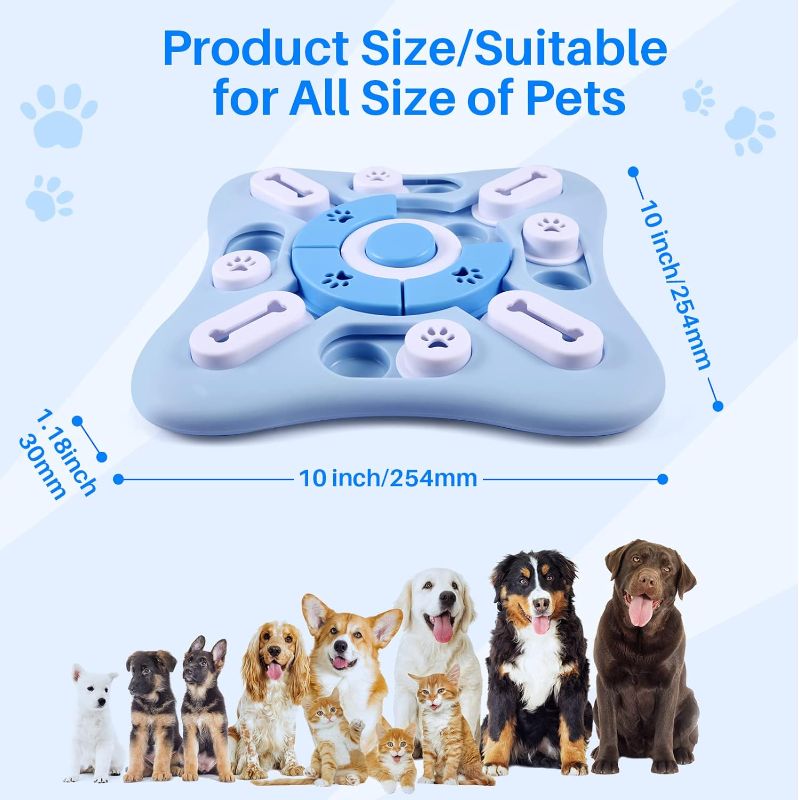 Photo 5 of Interactive Dog Puzzle Toys for Large Medium Small Smart Dogs, Squeaky Enrichment Mentally Stimulation Toys for Training, Dog Treat Chew Toy for Puppy&Cats