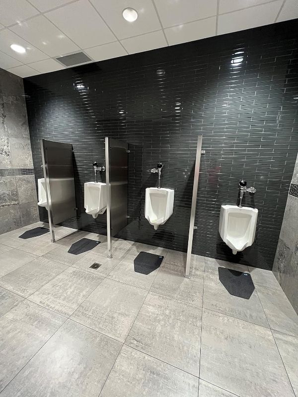 Photo 3 of Disposable Urinal Mats, Odor Eliminating, Time Monitor, Non-Slip Adhesive, Charcoal, Case of 6, Made in The USA