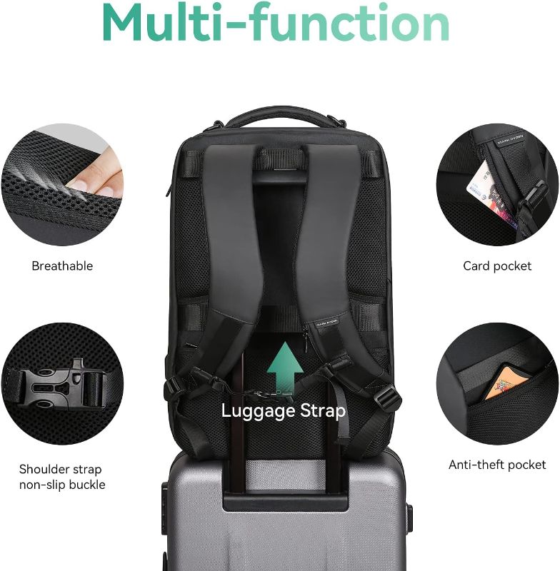 Photo 1 of MARK RYDEN Business Backpack for Men, Waterproof High Tech Backpack with Sport Car Shape Design and USB Charging Port, Travel Laptop Backpack Fits 17.3 Inch Notebook