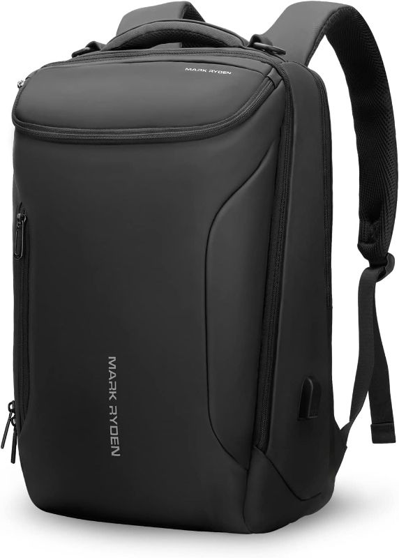 Photo 1 of MARK RYDEN Business Backpack for Men, Waterproof High Tech Backpack with Sport Car Shape Design and USB Charging Port, Travel Laptop Backpack Fits 17.3 Inch Notebook