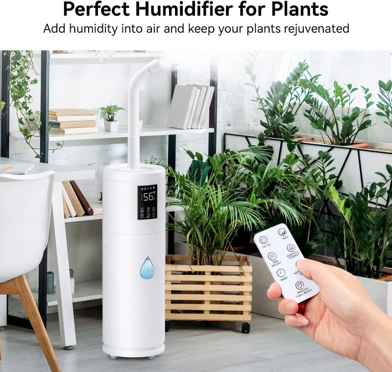 Photo 5 of Humidifiers for Large Room Home Bedroom 2000 sq.ft. 17L/4.5Gal Large Humidifier with Extension Tube & 4 Speed Mist,Top Fill Wholehouse Humidifier with 360°Nozzle for Plant Office Commercial Greenhouse