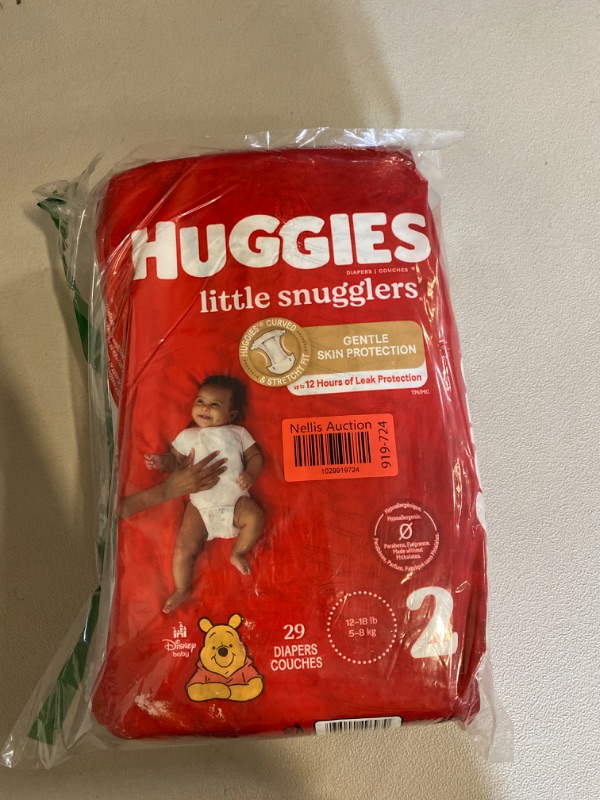 Photo 5 of Huggies Size 2 Diapers, Little Snugglers Baby Diapers, Size 2 (12-18 lbs), 29 Count