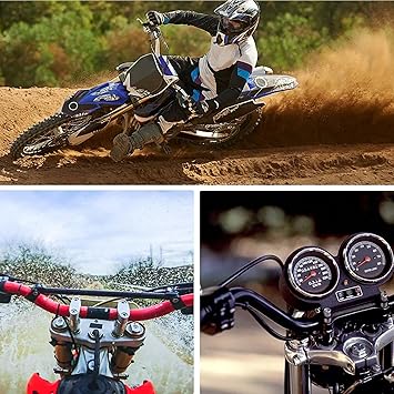 Photo 1 of 7/8" 22mm Handlebar, Universal Motorcycle Handlebar for KLX110 Ninja650r RFZ CRF70 TAO TAO SSR125 Grom etc.ATV Pit Bike Dirt Bike (Black)
