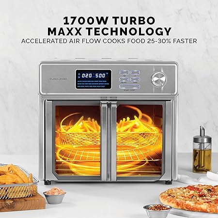 Photo 2 of Kalorik MAXX® Digital Air Fryer Oven, 26 Quart, 10-in-1 Countertop Toaster Oven & Air Fryer Combo-21 Presets up to 500 degrees, Includes 9 Accessories & Cookbook