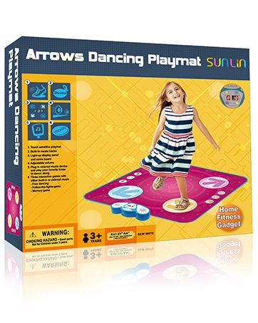 Photo 1 of SUNLIN Dance Mat Toys, Birthday Gifts for Girls Kids Age 3 4 5 6 7 8 Year Old | Dance Pad with 4 Game Modes, Light Up Indicator, Built-in & Aux Music, Adjustable Volume, Gifts Toys for Girls 3-12
