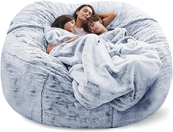 Photo 1 of Bean Bag Chair Cover for Kids Adults(Cover Only,No Filler),Big Round Soft Fluffy PV Velvet Washable Lazy Sofa Bed Cover for Adults,Living Room Bedroom Furniture Outside Cover
6 FT.